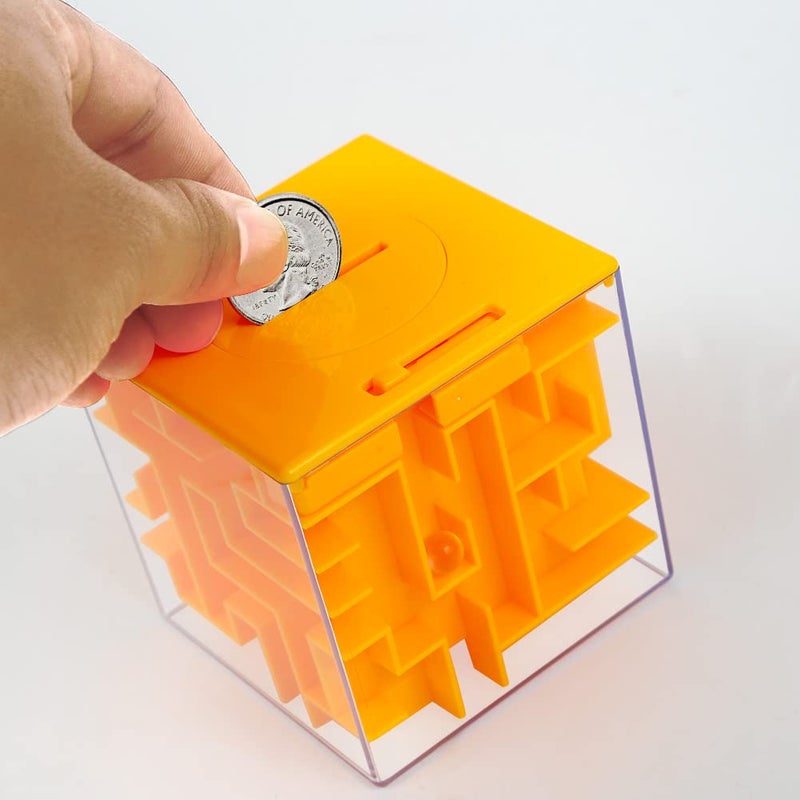 ThinkMax Money Maze Puzzle Box for Kids and Adults, Perfect Money Holder Maze Puzzle Gift Box (Orange) - Image 4